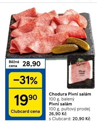 Salám pivní Beskydské uzeniny Chodura