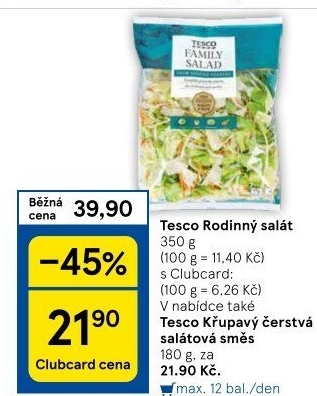 Salát Family mix Tesco