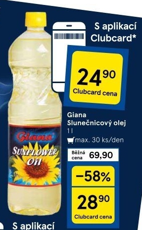 Slunečnicový olej Giana
