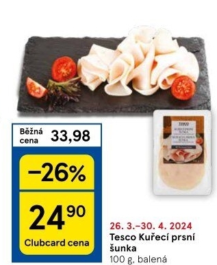 Šunka kuřecí Tesco