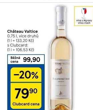 Vína Chateau Valtice