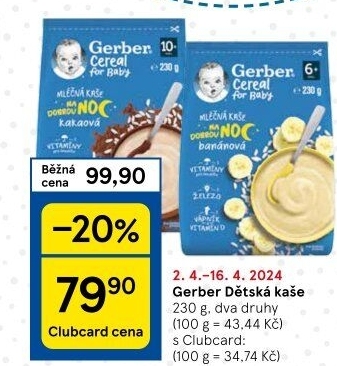 Kaše Gerber Natural for Baby
