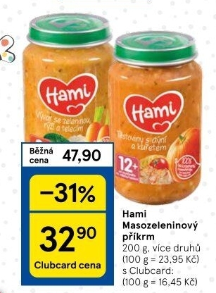 Příkrm masozeleninový Hami