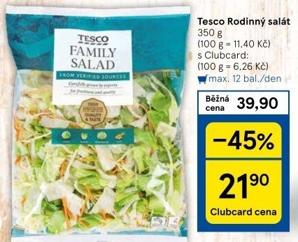 Salát Family mix Tesco