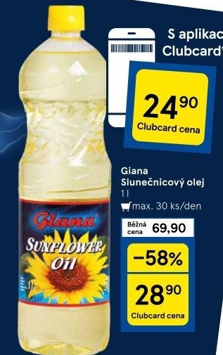 Slunečnicový olej Giana
