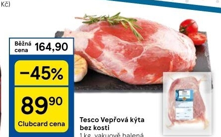 Vepřová kýta bez kosti Tesco