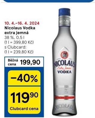 Vodka extra jemná St. Nicolaus