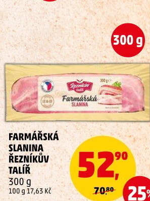 Farmářská slanina Řezníkův talíř