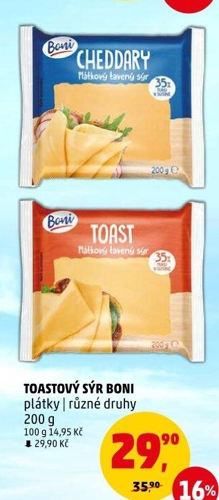 Sýr tavený toast Boni