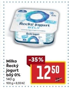 Bílý jogurt řecký 0% Milko