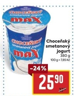 Jogurt smetanový max bílý Choceňský
