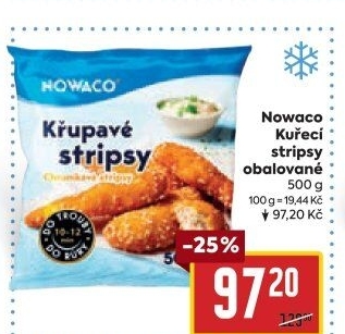 Kuřecí stripsy mražené Nowaco