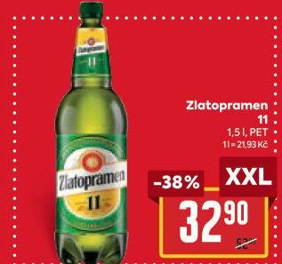 Pivo světlý ležák 11° Zlatopramen