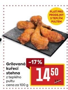 Stehno kuřecí grilované