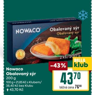 Sýr obalovaný mražený Nowaco