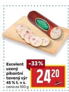 Sýr tavený uzený se šunkou Excelent Moravia