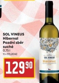 Víno Hibernal Sol Vineus - pozdní sběr