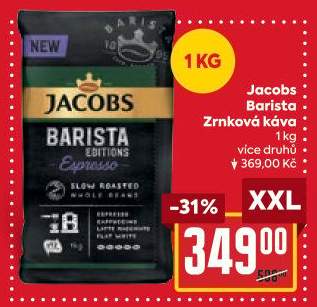 Zrnková káva Barista Jacobs