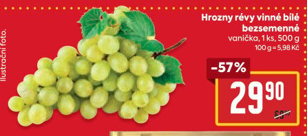 Hrozny bílé bezsemenné