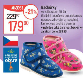 Dětské bačkůrky ČECHFOOT HP Čechtín