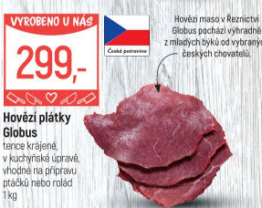 Hovězí plátky Globus