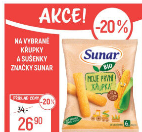 Křupky Moje první bio Sunar