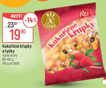Kukuřičné křupky bez lepku Rej