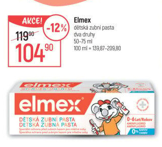 Pasta na zuby dětská Elmex