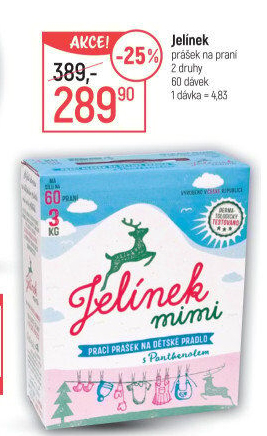 Prací prášek mýdlový Jelínek mimi Jelen