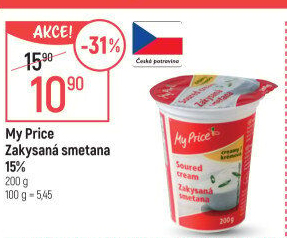 Zakysaná smetana 15% My Price