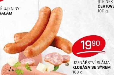 Klobása se sýrem Sláma