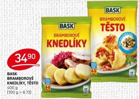 Knedlíky bramborové v prášku Bask