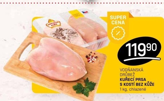Kuřecí prsa s kostí Vodňanské kuře