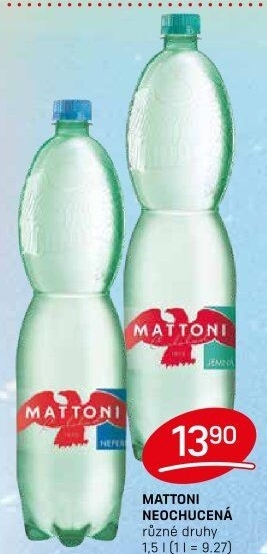 Přírodní voda Mattoni