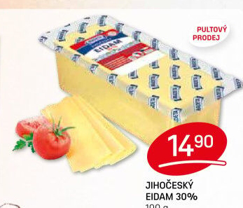 Sýr Eidam Jihočeský 30% Madeta