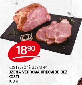 Vepřová krkovice uzená bez kosti Kostelecké uzeniny