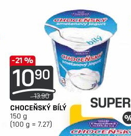Bílý jogurt smetanový Choceňský