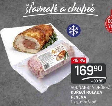 Kuřecí plněná roláda mražená Vodňanské kuře