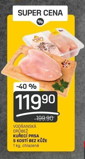 Kuřecí prsa s kostí Vodňanské kuře