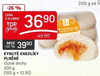 Kynuté knedlíky ovocné Lef