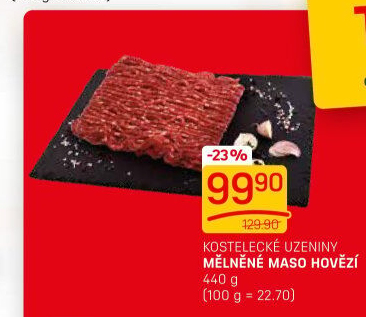 Mleté maso hovězí Kostelecké uzeniny