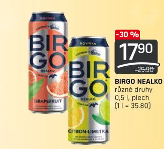 Nealkoholické pivo ochucené Birgo