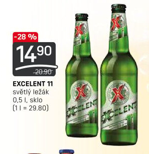 Pivo světlý ležák 11° Excelent