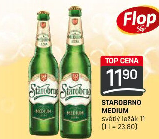 Pivo světlý ležák 11° Medium Starobrno