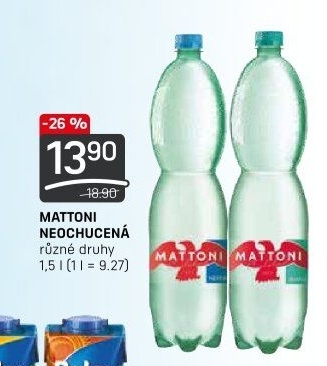 Přírodní voda Mattoni