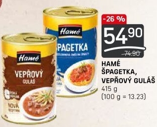 Špagetka Hamé - konzerva