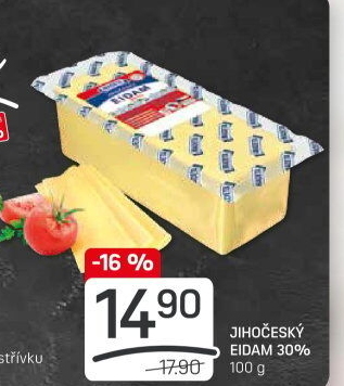 Sýr Eidam Jihočeský 30% Madeta