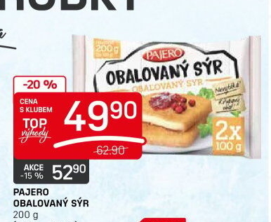 Sýr obalovaný mražený Pajero