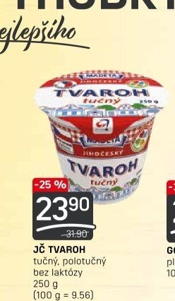 Tvaroh tučný Jihočeský Madeta