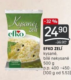 Zelí bílé kysané Efko